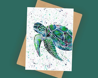 Sea Turtle ‘Lenny’ Greeting Card