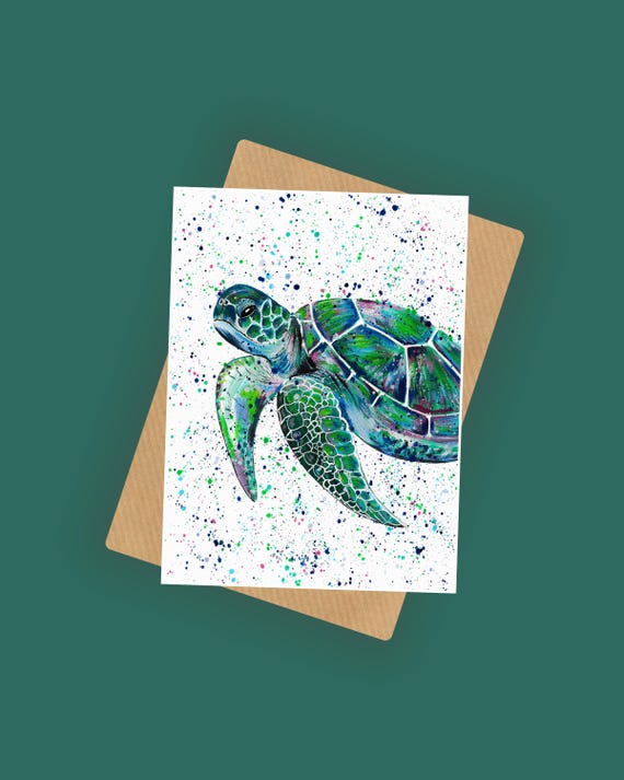 Sea Turtle ‘Lenny’ Greeting Card