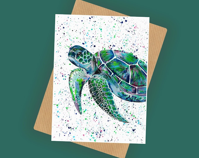 Sea Turtle ‘Lenny’ Greeting Card