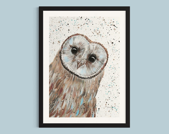 Owl Art Print ‘Apollo’
