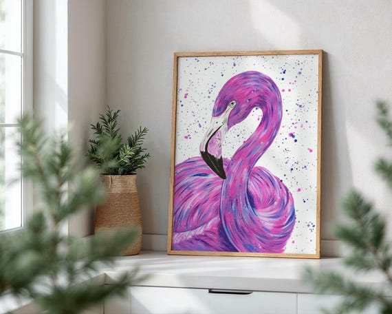 Flamingo Art Print ‘Maia’