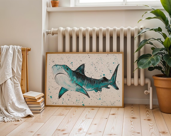Tiger Shark Art Print ‘Harvey’