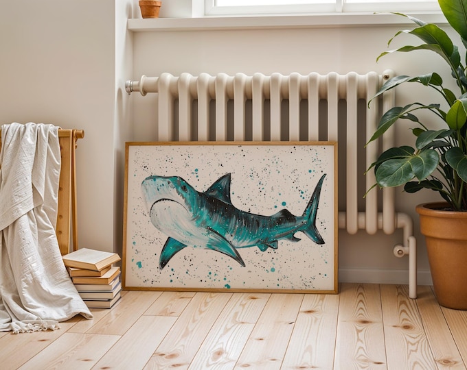 Tiger Shark Art Print ‘Harvey’