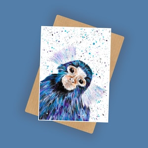 Marmoset Monkey Greeting Card ‘Ricky’, A6 10x15cm Blank Card, Cute Monkey Card, Birthday Card, Monkey Gift, Animal Occasion Card,