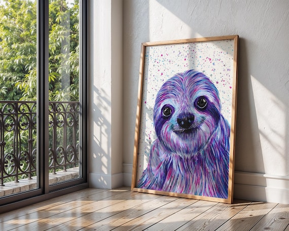 Sloth Art Print ‘Edna’