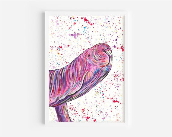 Naked Mole Rat Painting, An Original Acrylic Painting by Emma LC, Funny Animal Picture, Wildlife Art, Rat Painting, Wacky Wildlife Decor,