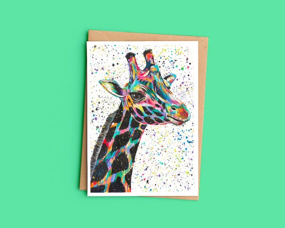 Giraffe Greetings Card