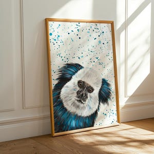 Marmoset Monkey Art Print: 'Dexter' Wildlife Poster