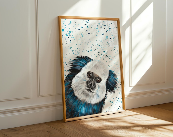 Marmoset Monkey Art Print ‘Dexter’