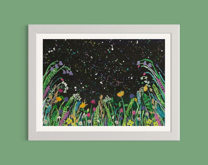 Wildflowers Art Print ‘Midnight Dreaming’