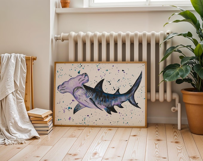 Tiger Shark Art Print ‘Harvey’