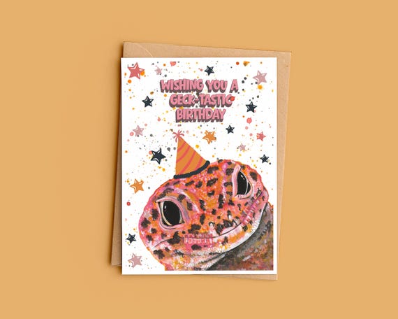 Leopard Gecko Birthday Card