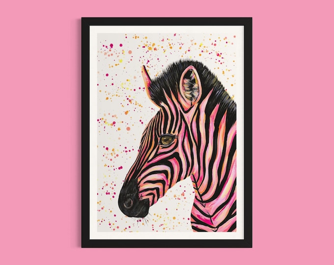 Zebra Art Print ‘Blaze’