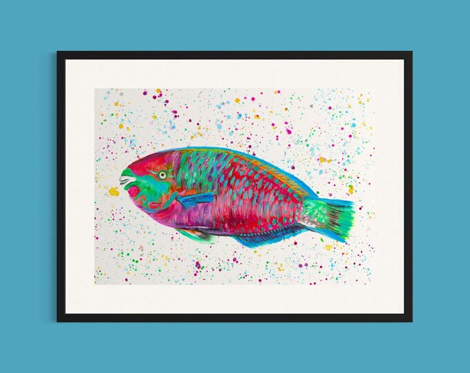 Parrot Fish Art Print