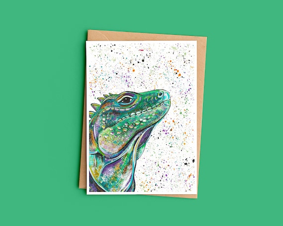 Iguana Greeting Card