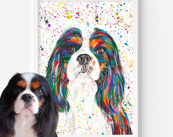 Custom Colourful Acrylic Pet Portrait Painting: Unique Animal Art Commission