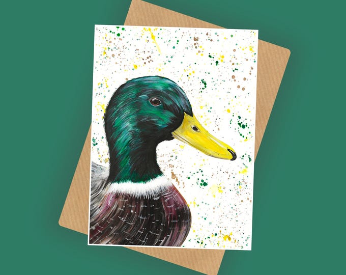 Drake Duck Greetings Card