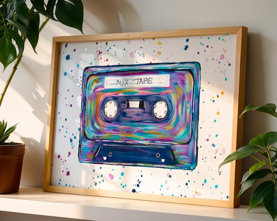 Mix Tape Cassette Art Print