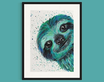 Sloth Art Print ‘Otto’