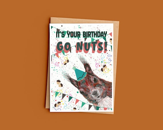 Squirrel Birthday Card
