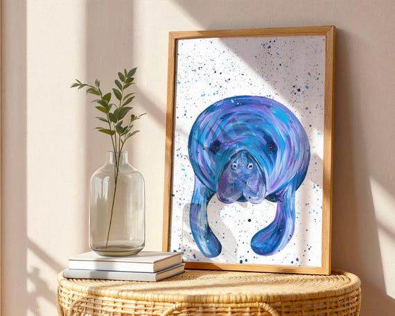 Manatee Art Print ‘Barry’