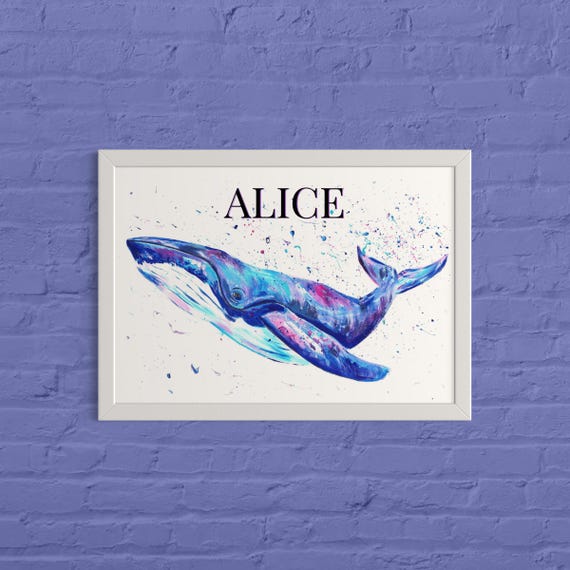 Personalised Whale Art Print