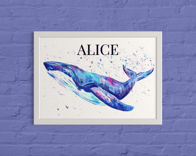 Personalised Whale Art Print