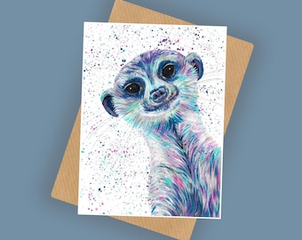 Meerkat Greeting Card ‘Mervin’