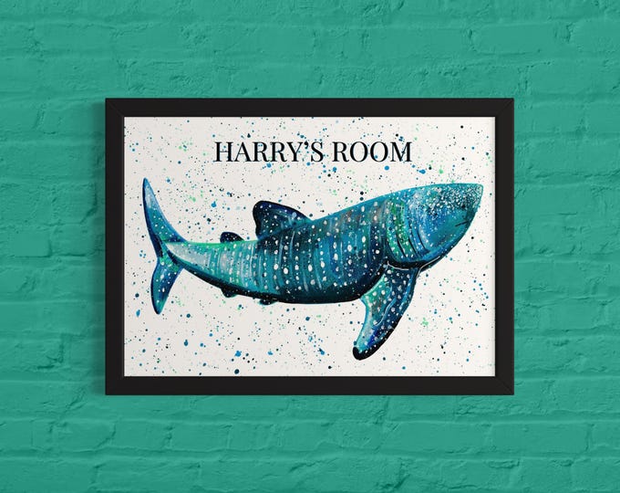 Personalised Whale Shark Art Print