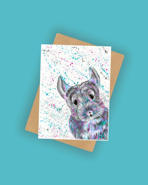 Chinchilla Greetings Card