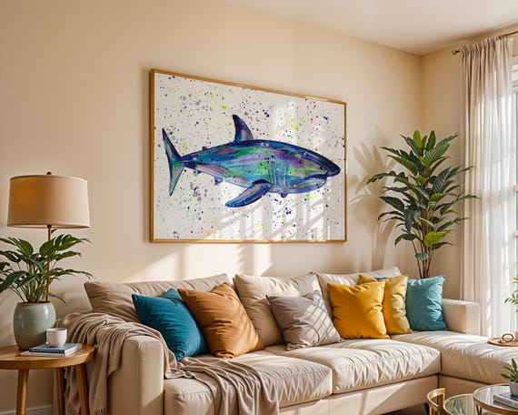 Shark Art Print ‘Jimmy’