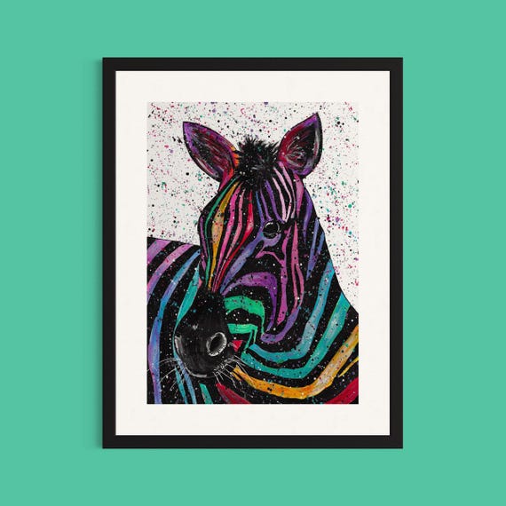 Zebra Art Print ‘Nellie’