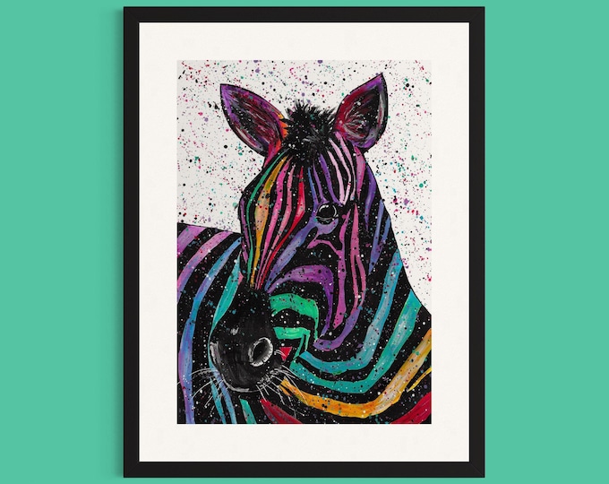 Zebra Art Print ‘Nellie’