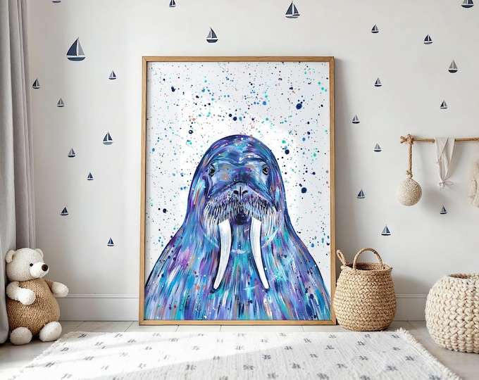 Walrus Art Print ‘Tim’