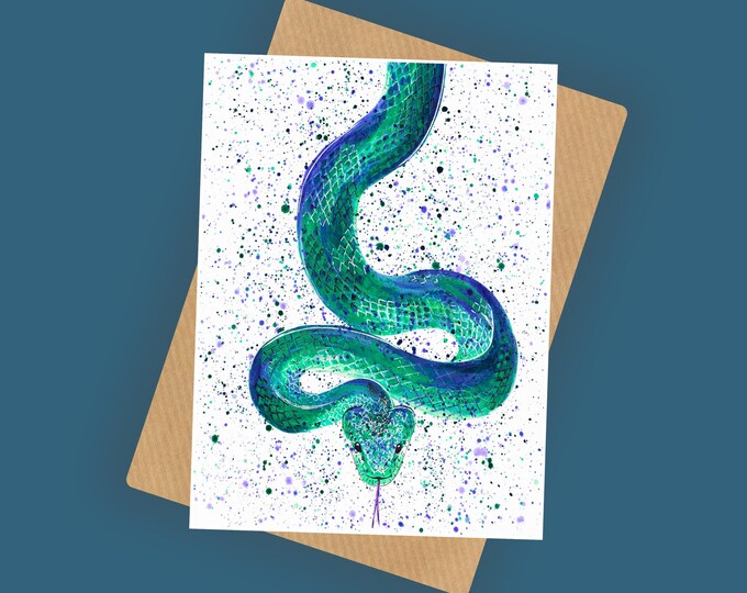 Snake ‘Dora’ Greeting Card
