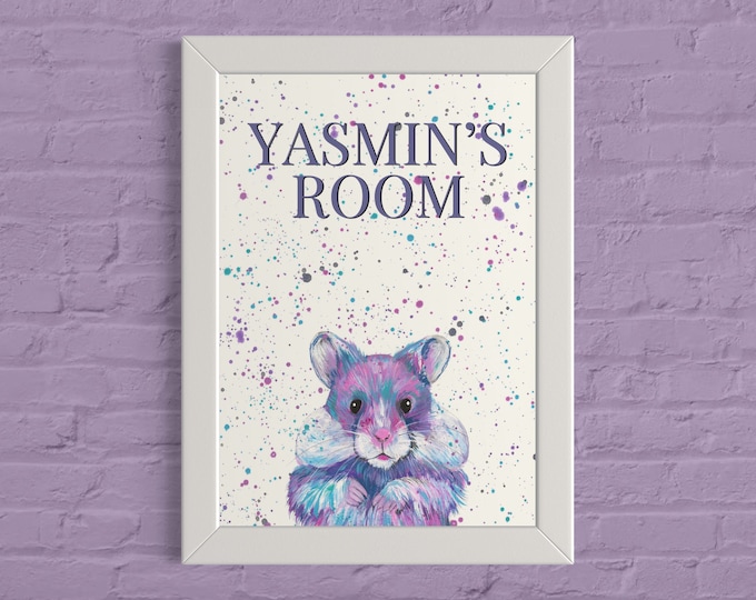 Personalised Hamster Art Print