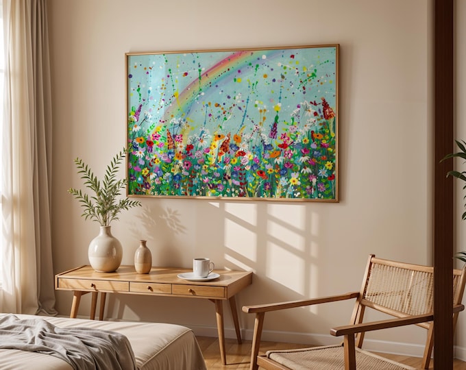 Rainbow Wildflowers Art Print
