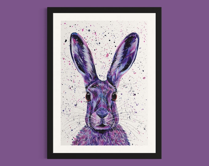 Wild Rabbit Art Print ‘Hallie’