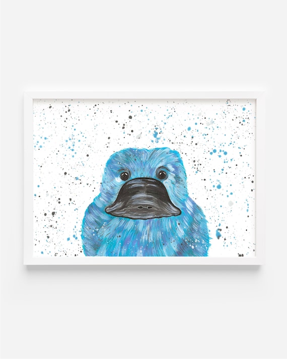 Platypus Original Painting ‘Clayton’, Animal Painting, Wildlife Artwork, Animal Wall Art, Platypus Gift Ideas, Cute Animal Artwork