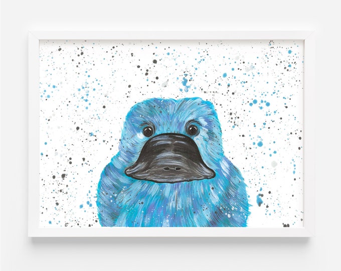 Platypus Original Painting ‘Clayton’, Animal Painting, Wildlife Artwork, Animal Wall Art, Platypus Gift Ideas, Cute Animal Artwork