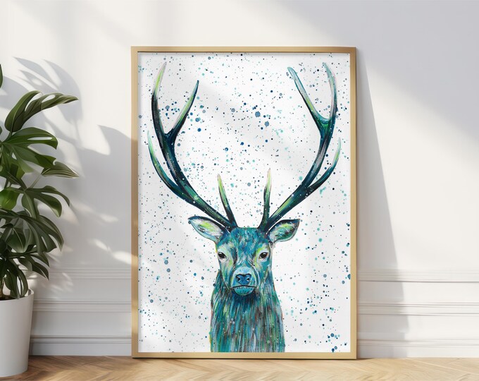 Majestic Stag Art Print ‘Patrick’