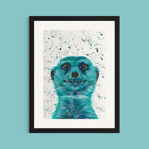 Meerkat Art Print ‘Derek’