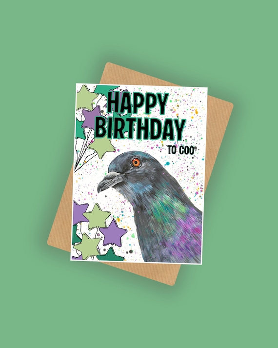 Pigeon Birthday Card