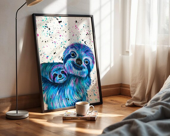 Baby Sloth Art Print