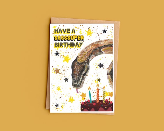 Snake Birthday Card