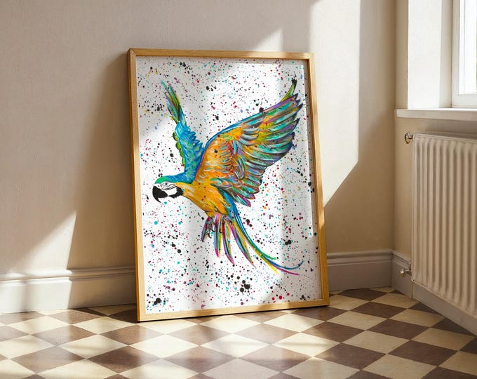 Parrot Art Print ‘Macey’