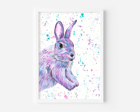 Hopping Bunny Original Painting