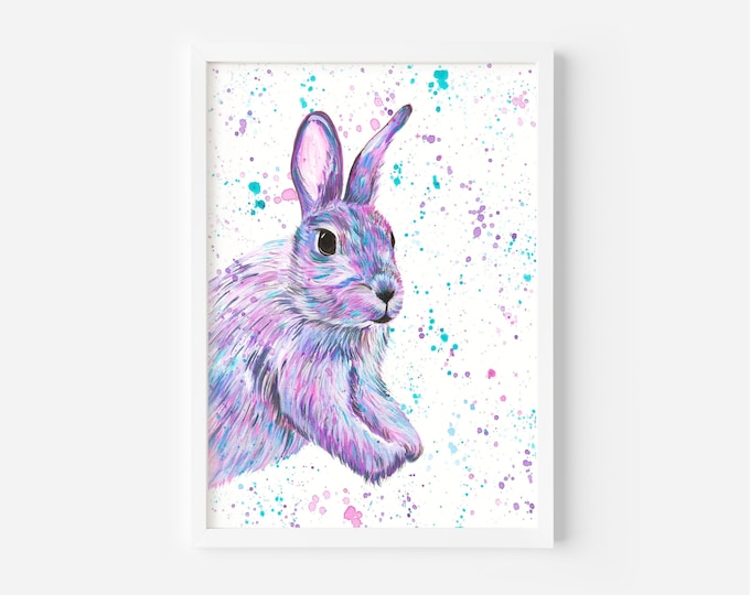 Hopping Bunny Original Painting