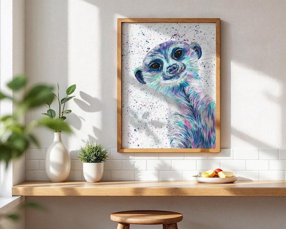 Meerkat Art Print ‘Mervin’