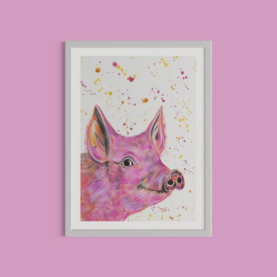 Pig Art Print ‘Lucy’